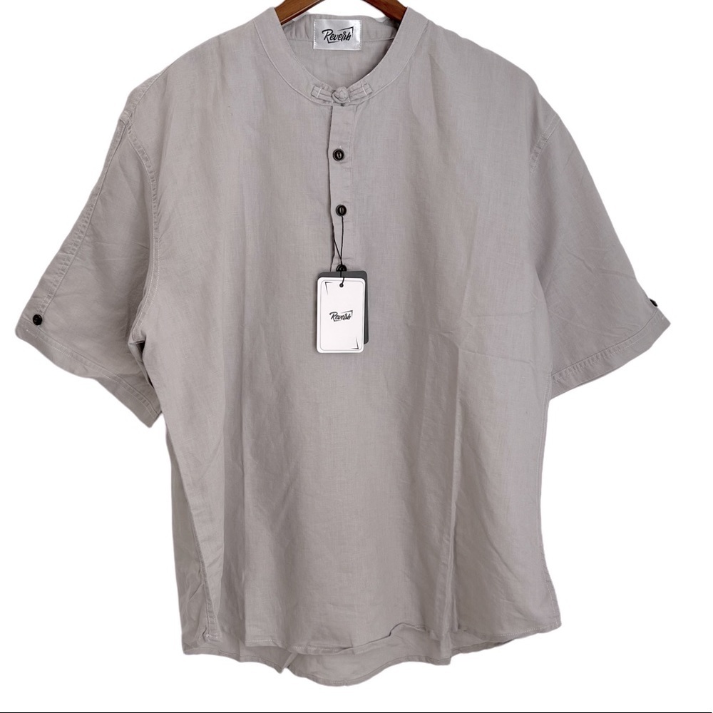 Reverb Gray Linen Feel Top